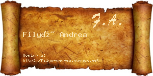 Filyó Andrea névjegykártya